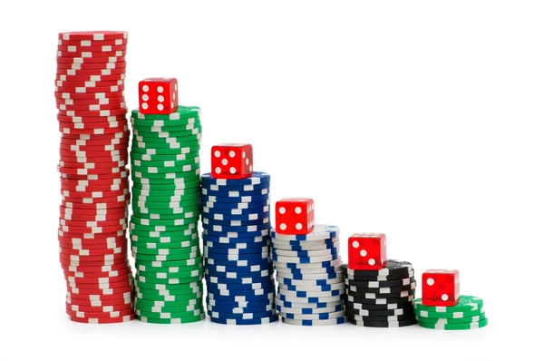 Casino chips isolated — Stock Photo, Image