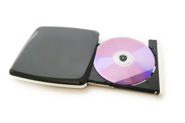Внешний DVD-привод изолирован — стоковое фото
