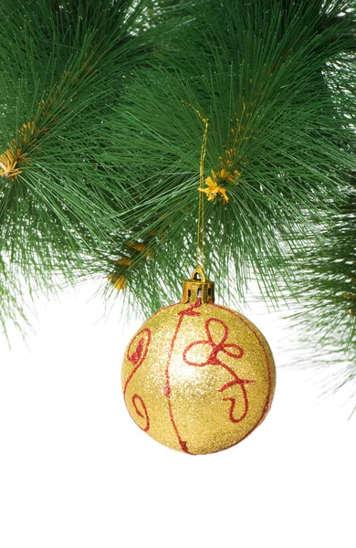 Різдвяні прикраси на дереві — стокове фото