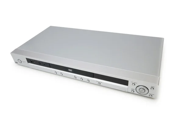 Prata DVD player isolado — Fotografia de Stock