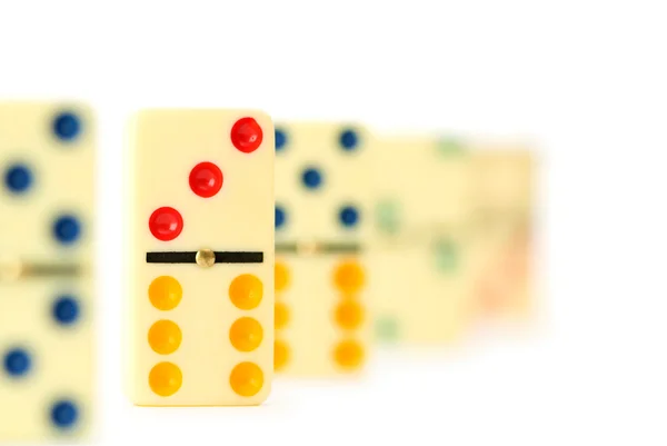 Kleurrijke dominostenen geïsoleerd — Stockfoto