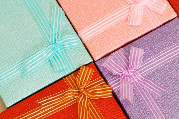 Close up of gift boxes — Stock Photo, Image