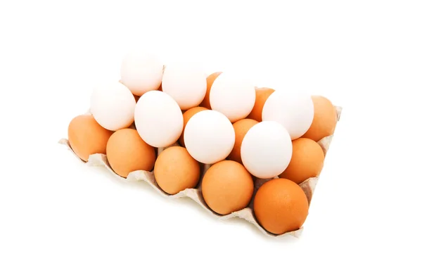 Un sacco di uova nel cartone isolato — Foto Stock