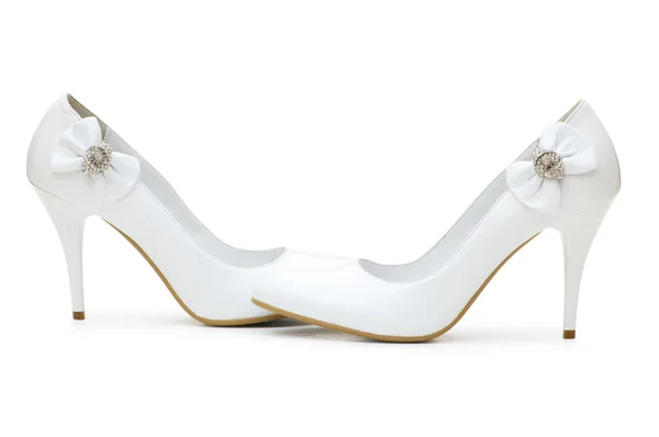 Žena boty izolovaných na bílém — Stock fotografie