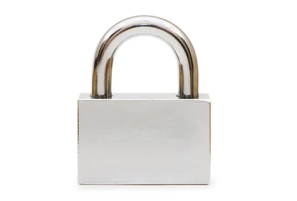 Silver padlock isolated on the white — Stock Photo, Image