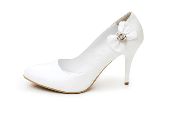 Elszigetelt fehér nő cipő — Stock Fotó