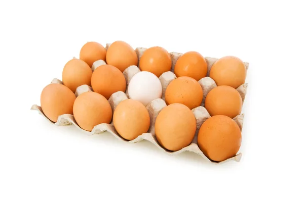 Stå ut från mängden koncept med ägg — Stockfoto