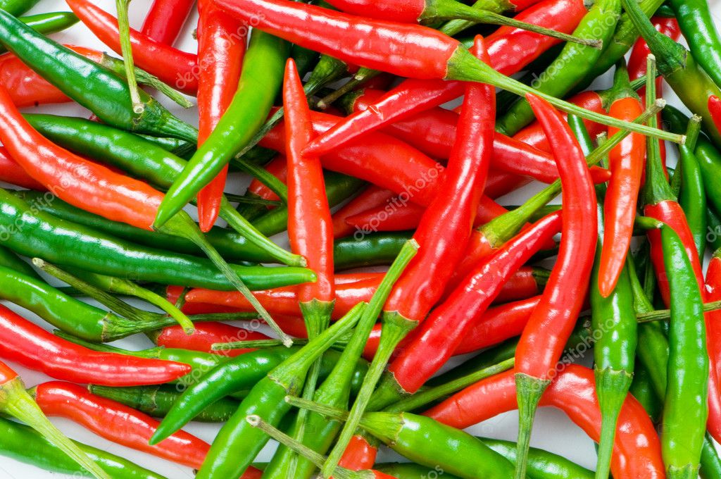 Red and green chili peppers — Stock Photo © Elnur_ 1922449