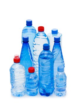 Bottles of water isolated clipart