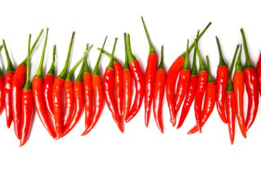 Red chili peppers isolated clipart