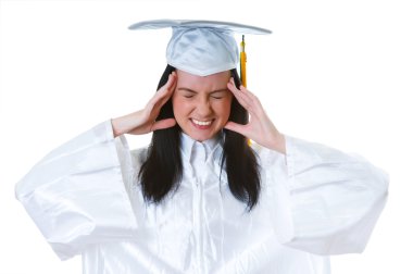 Education concept - student tired clipart