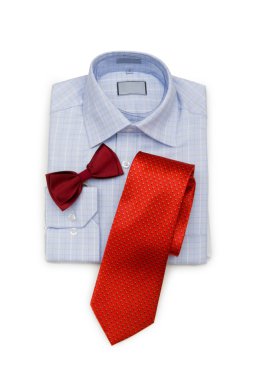 Shirt and tie isolated on the white clipart