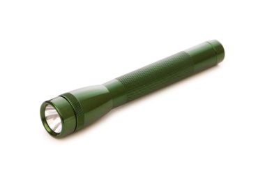 Small flashlight isolated on the white clipart