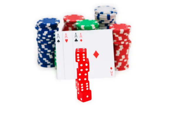 Casino-Chips isoliert — Stockfoto