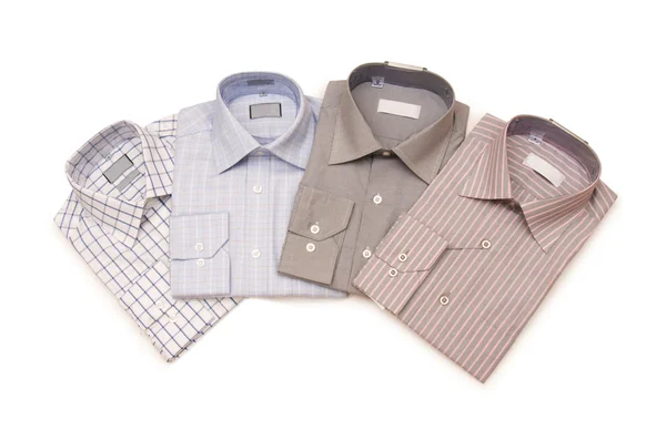 Various shirts isolated on the white — Stock Photo, Image