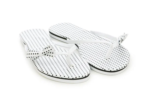 여름 신발은 흰색 절연 — 스톡 사진