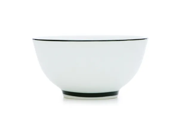 화이트 그릇은 흰색 절연 — 스톡 사진