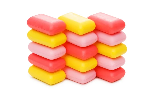 Stack of soap isolated — Stock Photo, Image