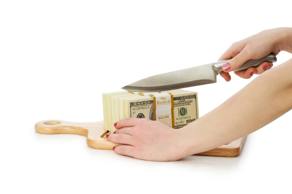 stock image Money concept - cutting dollars