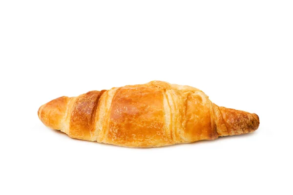 Friss croissant, elszigetelt, fehér — Stock Fotó