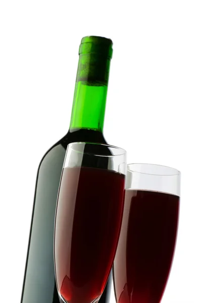 Üveg és a bor üveg — Stock Fotó