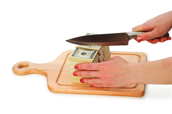 Stock image Money concept - cutting dollars