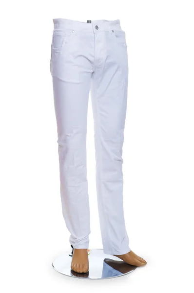 Üzerinde beyaz izole kadın pantolon — Stok fotoğraf