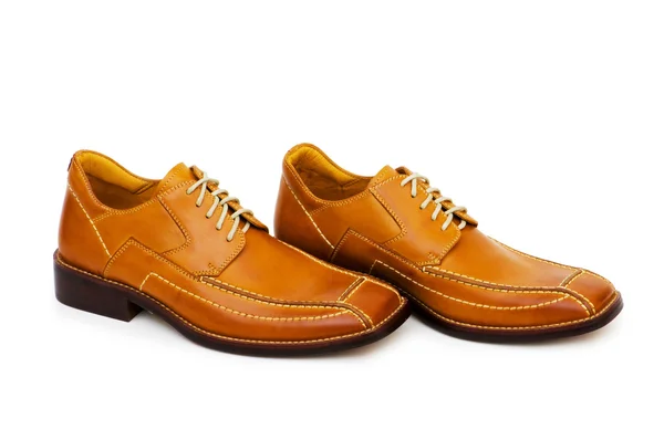 Sapatos laranja isolados no branco — Fotografia de Stock