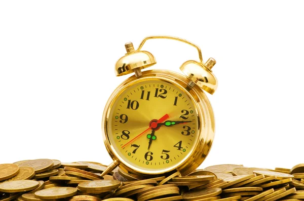 Zeit ist Geld Konzept mit Uhr — Stockfoto