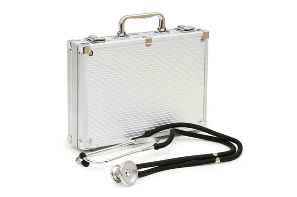 Stethoscope and case isolated — Stock Photo, Image
