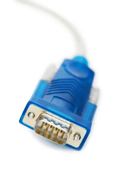COM cable isolated on the white — Stock Photo, Image