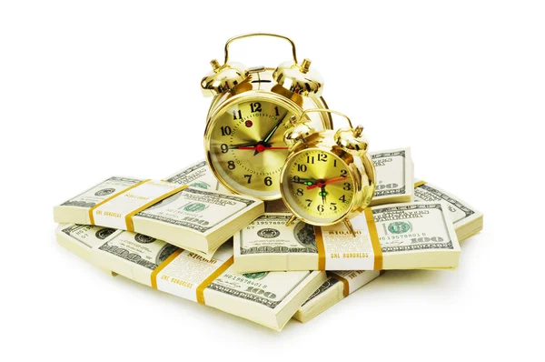 Czas jest koncepcja pieniądza z dolarów — Zdjęcie stockowe
