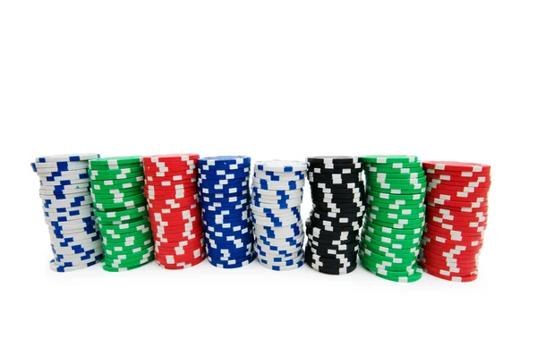 Casino-Chips isoliert — Stockfoto