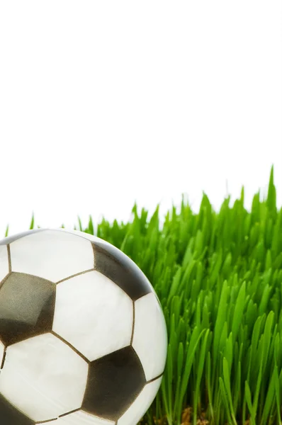 Спортивна концепція - футбол на траві — стокове фото