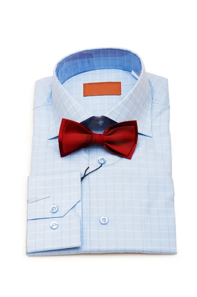 Gömlek ve kravat üzerinde beyaz izole — Stok fotoğraf