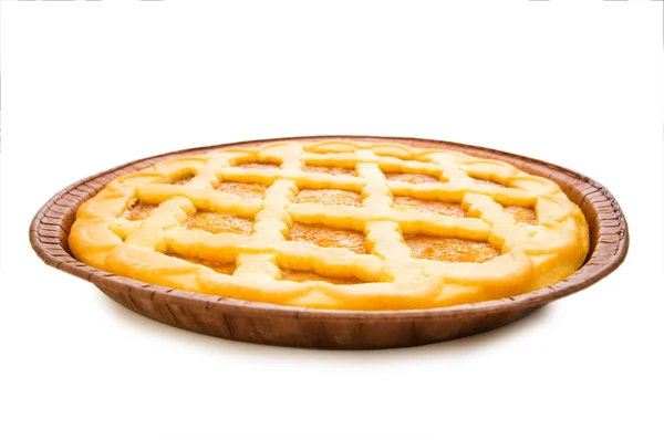 백그라운드에 달콤한 파이 — 스톡 사진