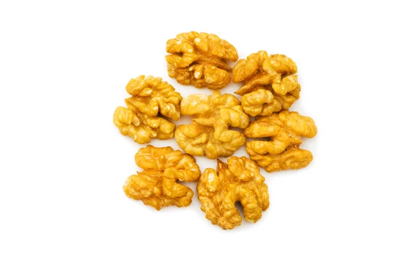 Verse walnoot noten geïsoleerd — Stockfoto