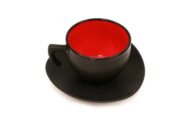 Black cup isolated on the white Royalty Free Stock Images