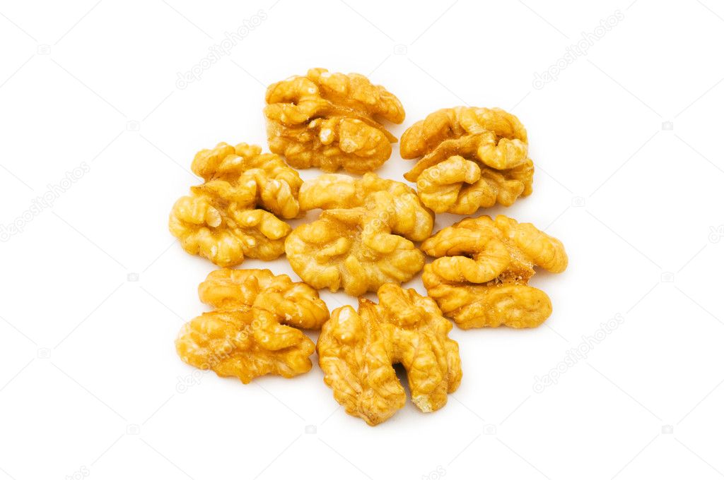 Fresh walnut nuts isolated