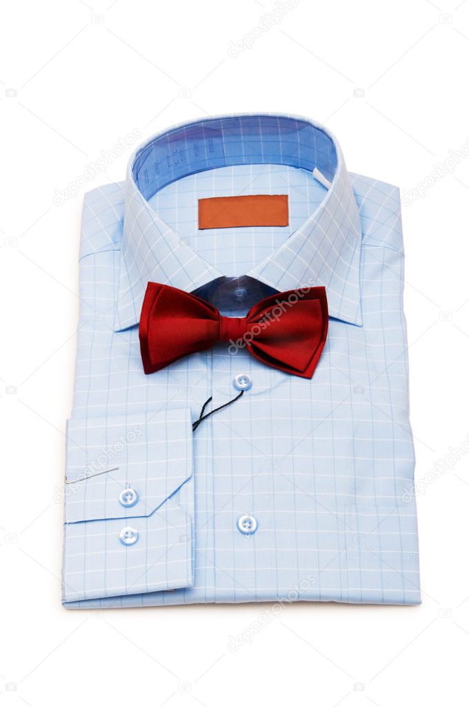 Shirt and tie isolated on the white