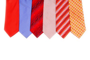 Selection of ties isolated clipart