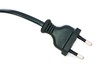 Electric plug isolated on the white clipart