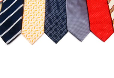 Selection of ties isolated clipart