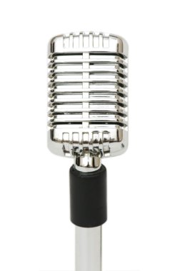 Vintage microphone isolated clipart