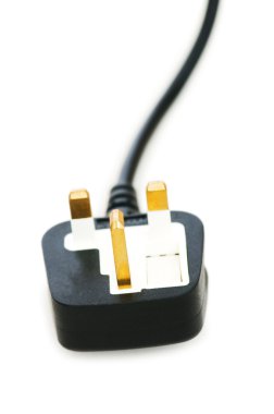 Electric plug isolated on the white clipart