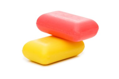 Stack of soap isolated on the white clipart