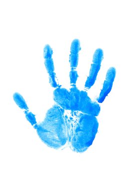 Print of hand isolated on the white clipart