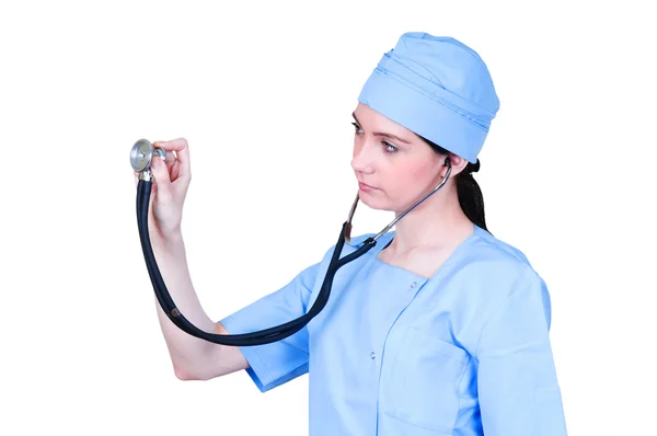 Young doctor isolated on the white — Stock Photo, Image