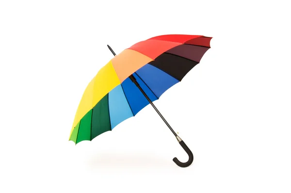 Барвиста парасолька ізольована на білому — стокове фото