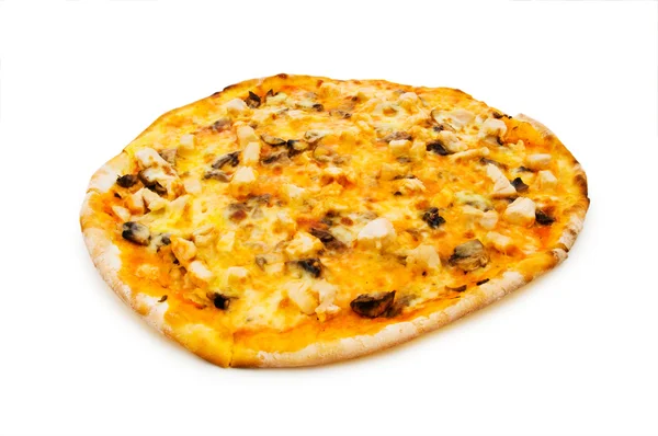 Pizza redonda aislada —  Fotos de Stock